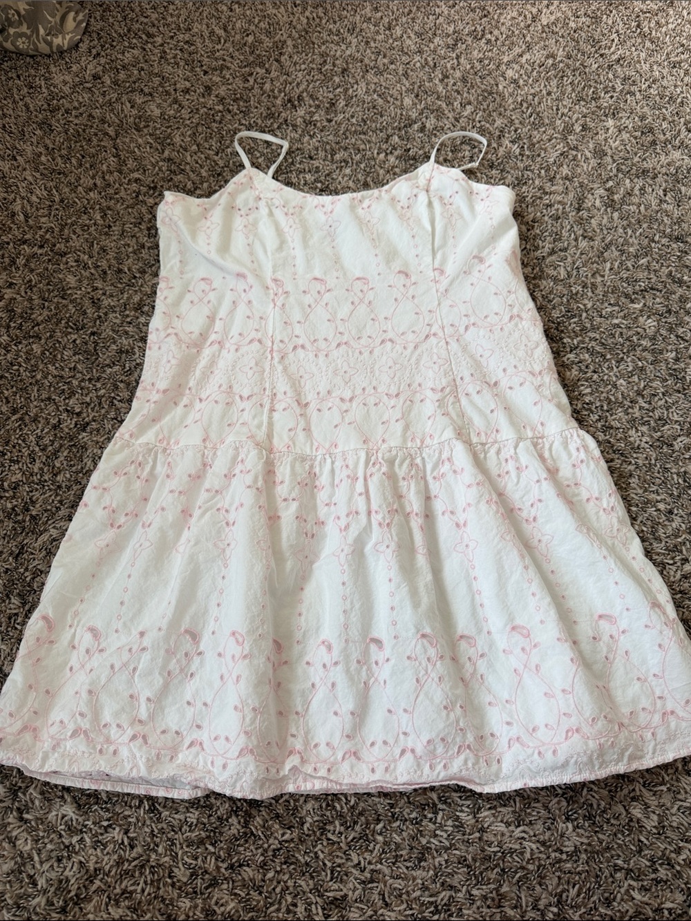 Roller Rabbit + Target White Mini Dress with Pink Embroidery